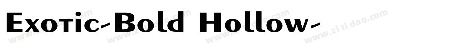 Exotic-Bold Hollow字体转换